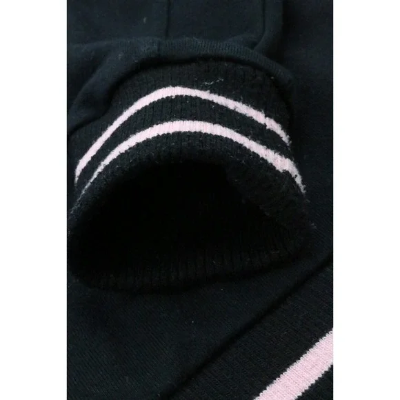 Fila Sweatshirt Womens French Terry Elastic Hem Stretch Black Rainbow Crew Neck - Picture 8 of 15